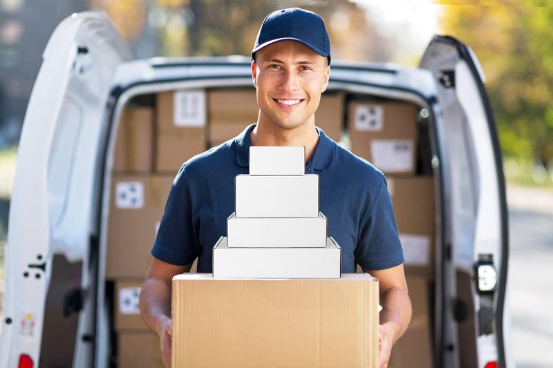 Eupako 7x5x2 Shipping Boxes Small Corrugated Cardboard Box - 25 Pack White Mailing Boxes for Packaging Small Business, Mailer Box - Image 5